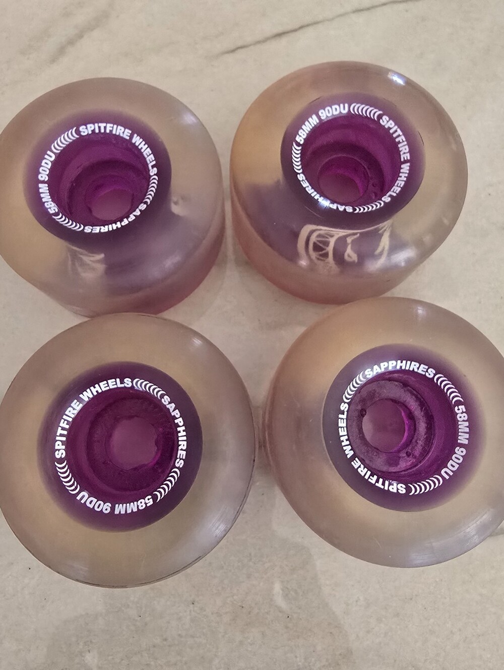 Spitfire Sapphire Purple 90DU 58mm Skateboard Wheels